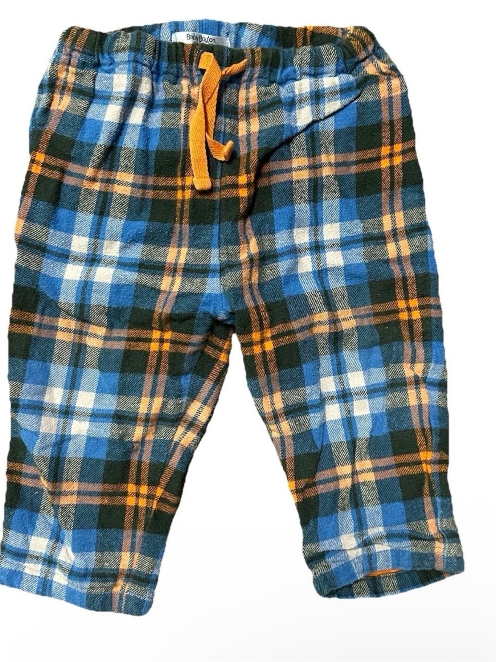 Toddler Boy Baby Boden Plaid Flannel Lined Pajama Pants Size 12-18 Months